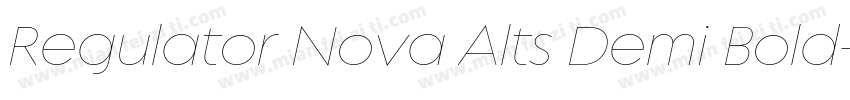 Regulator Nova Alts Demi Bold字体转换